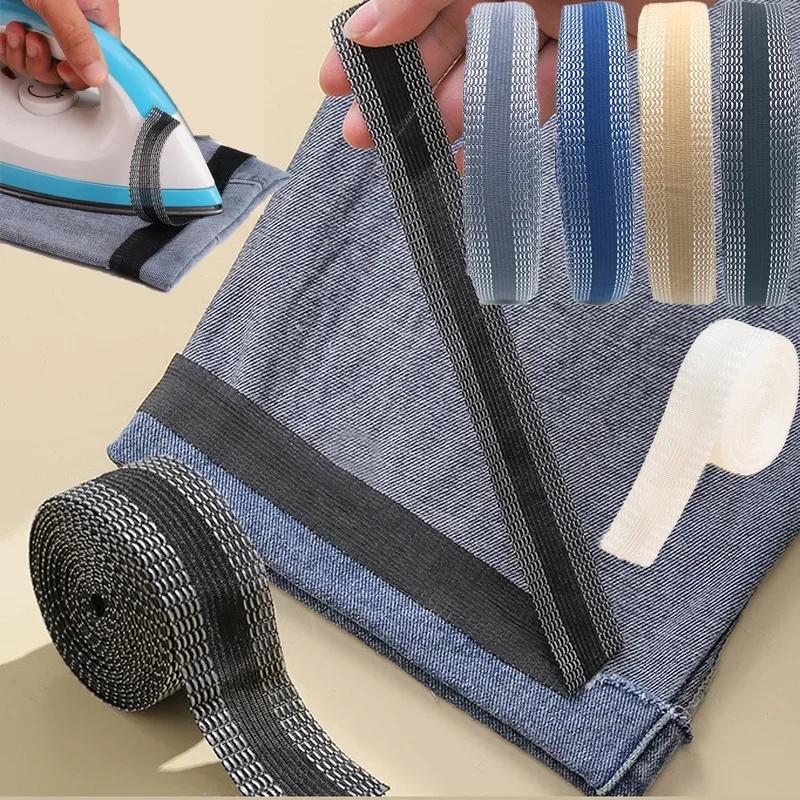 1/2/3/5M pantalon bord raccourci auto-adhésif pantalon bouche pâte fer-sur ourlet bande pantalon tis