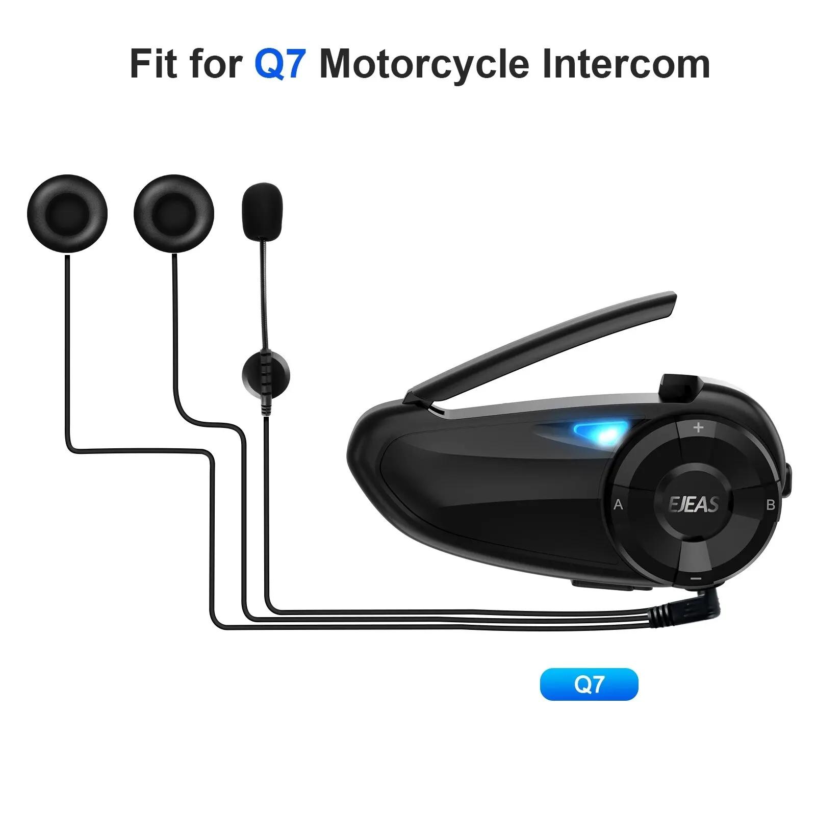 EJEAS 3.5mm Jack HiFi CVC Réduction Du Bruit Microphone Casque pour V6 Série Q2 Q7 V4 Plus Moto Blue