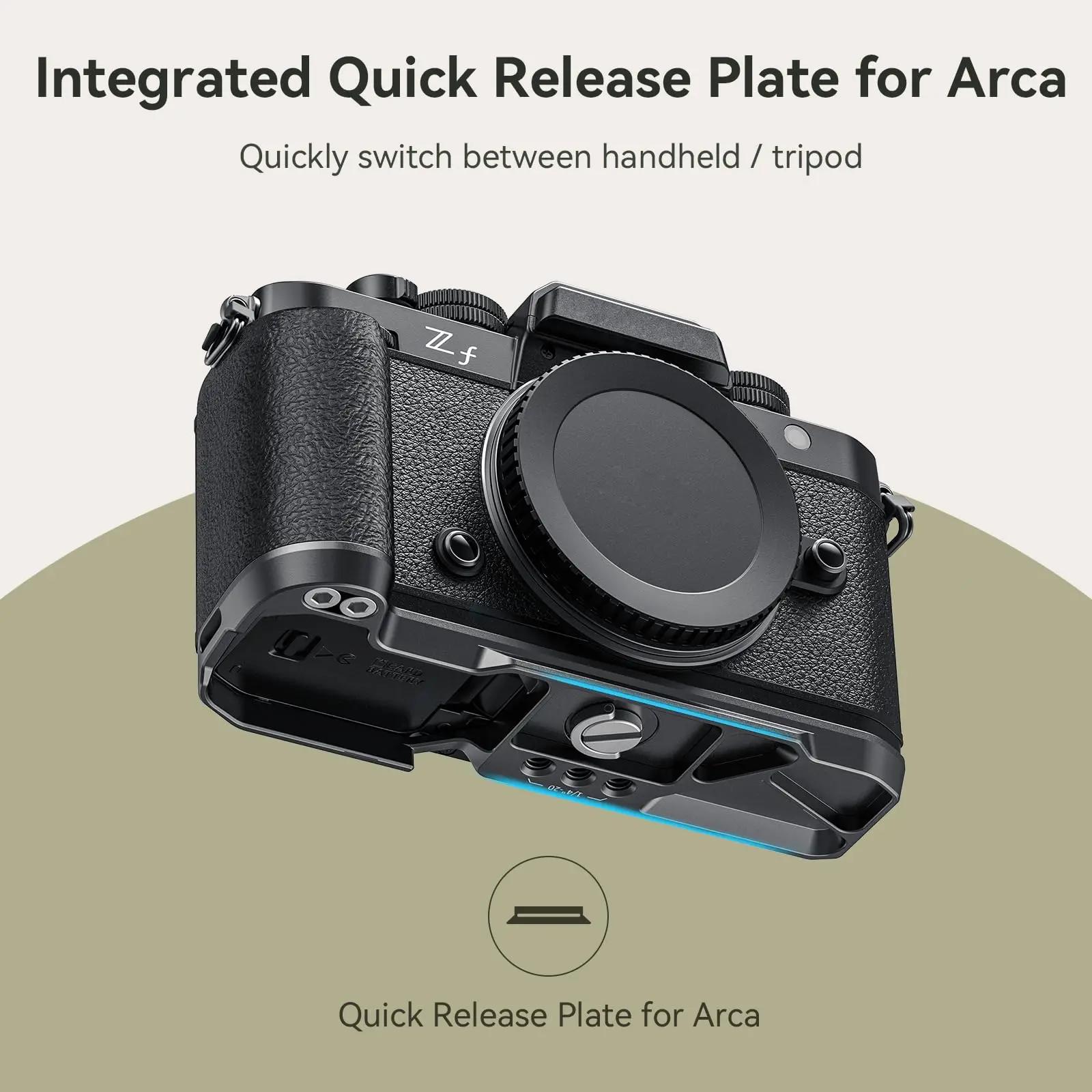 SmallRig Z f – poignée en forme de L pour Nikon Z f, poignée en Silicone avec plaque à dégagement ra
