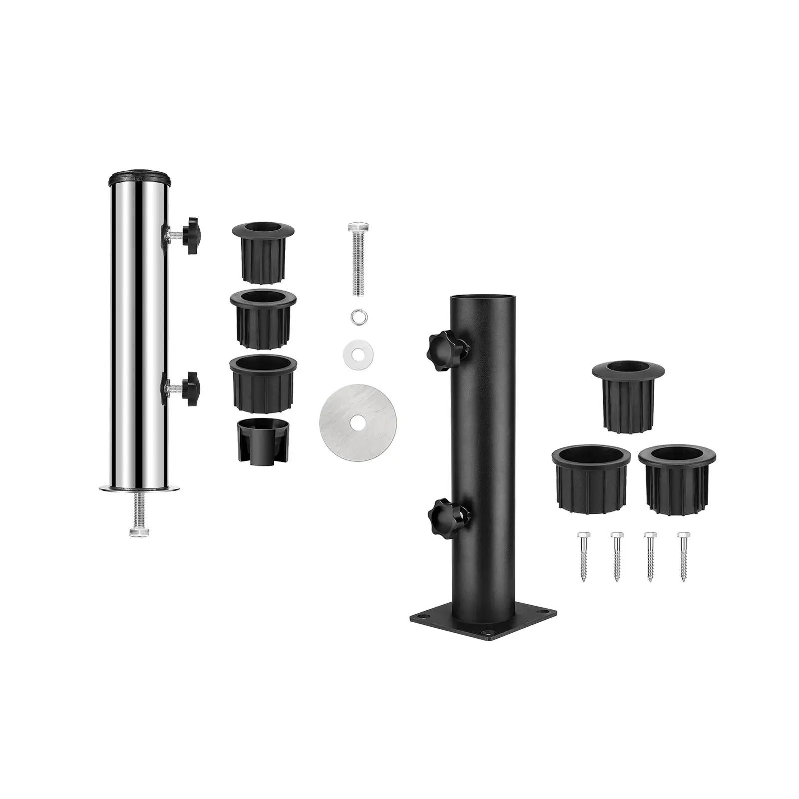 Support de base de parasol en acier robuste avec pince de fixation de rechange pour quais, pelouses,