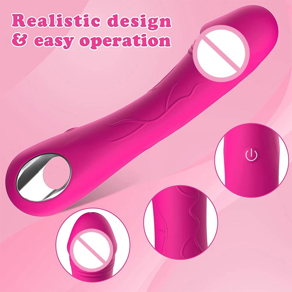 Vibromasseur point G pour femme, masseur de vagin et de clitoris, stimulateur de clitoris, silicone