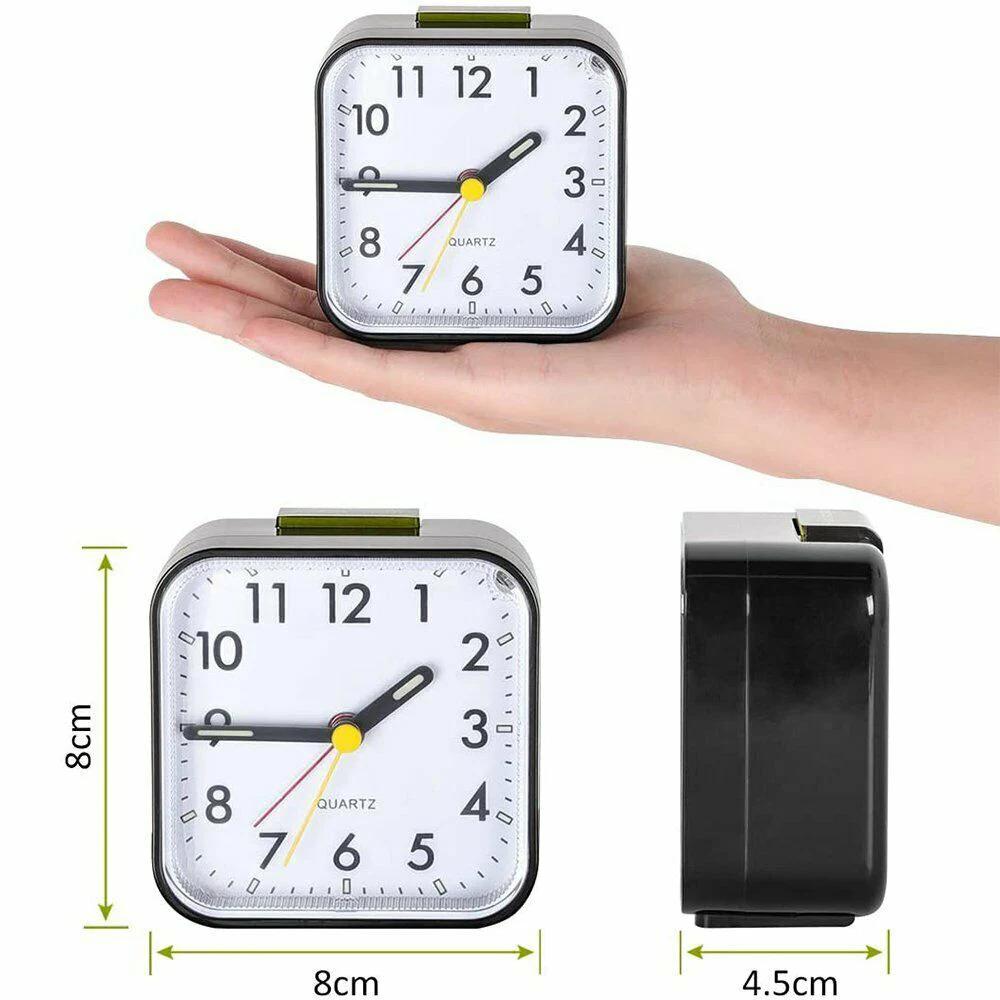 Réveil analogique silencieux, petite horloge à Quartz analogique silencieuse et sans tic-tac avec Sn