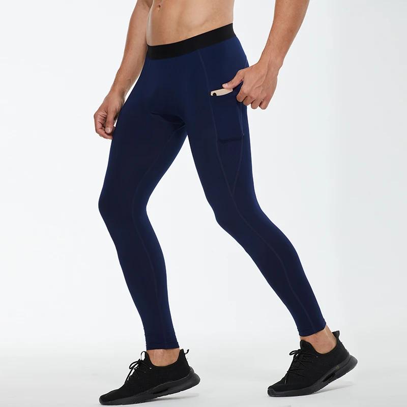 Leggings de compression chauds pour hommes - Pantalons de sport à séchage rapide pour fitness et jogging hiver