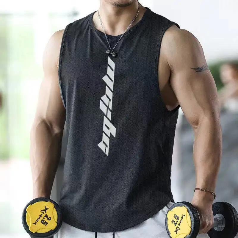 2025 nouveaux débardeurs de sport de Fitness hommes gymnases entraînement sans manches chemise mâle