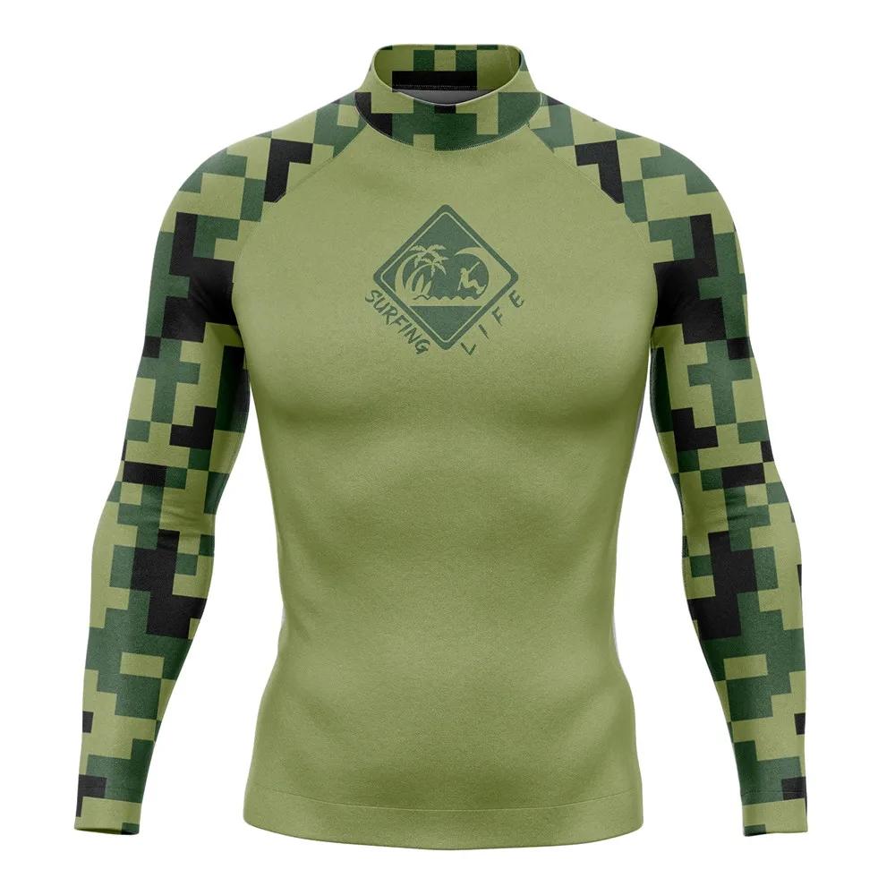 Rash Guard hommes Surf chemises à manches longues Lycra Surf Traje De Baño Manga Larga maillot De Ba