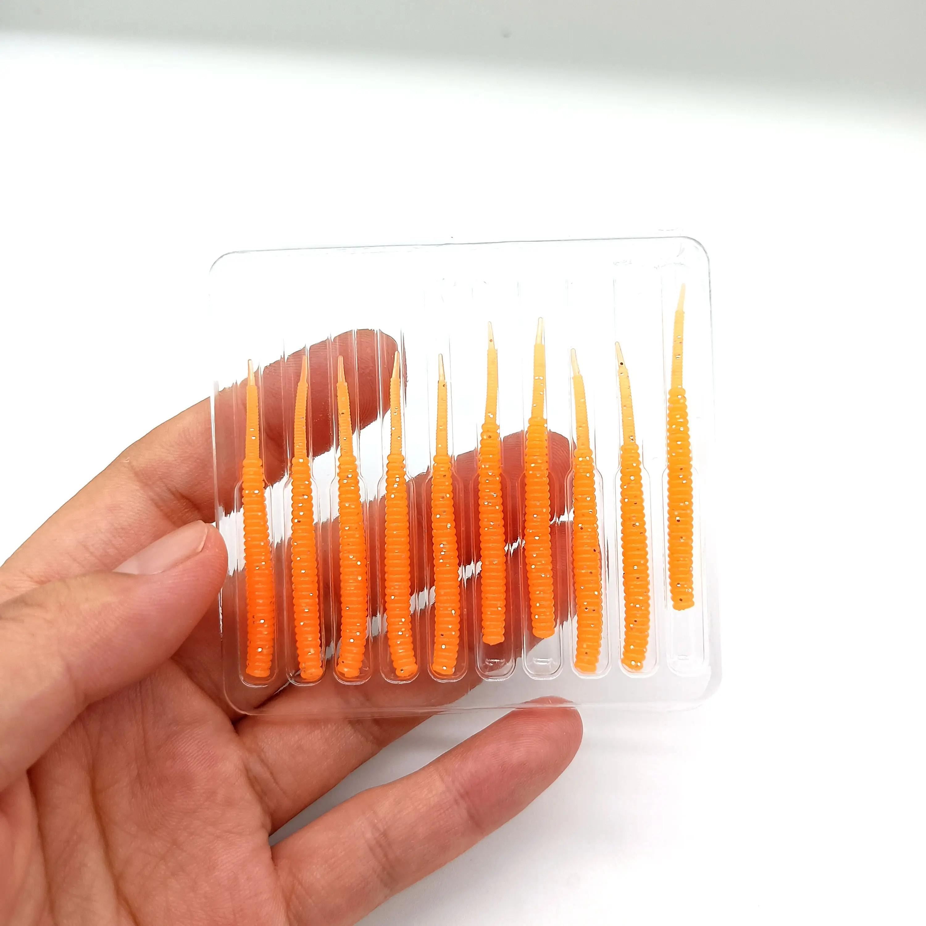 DUODUOYU 10 pièces/lot petit leurre de pêche souple 0.4g/40mm Wobbler aiguille artificielle queue Si