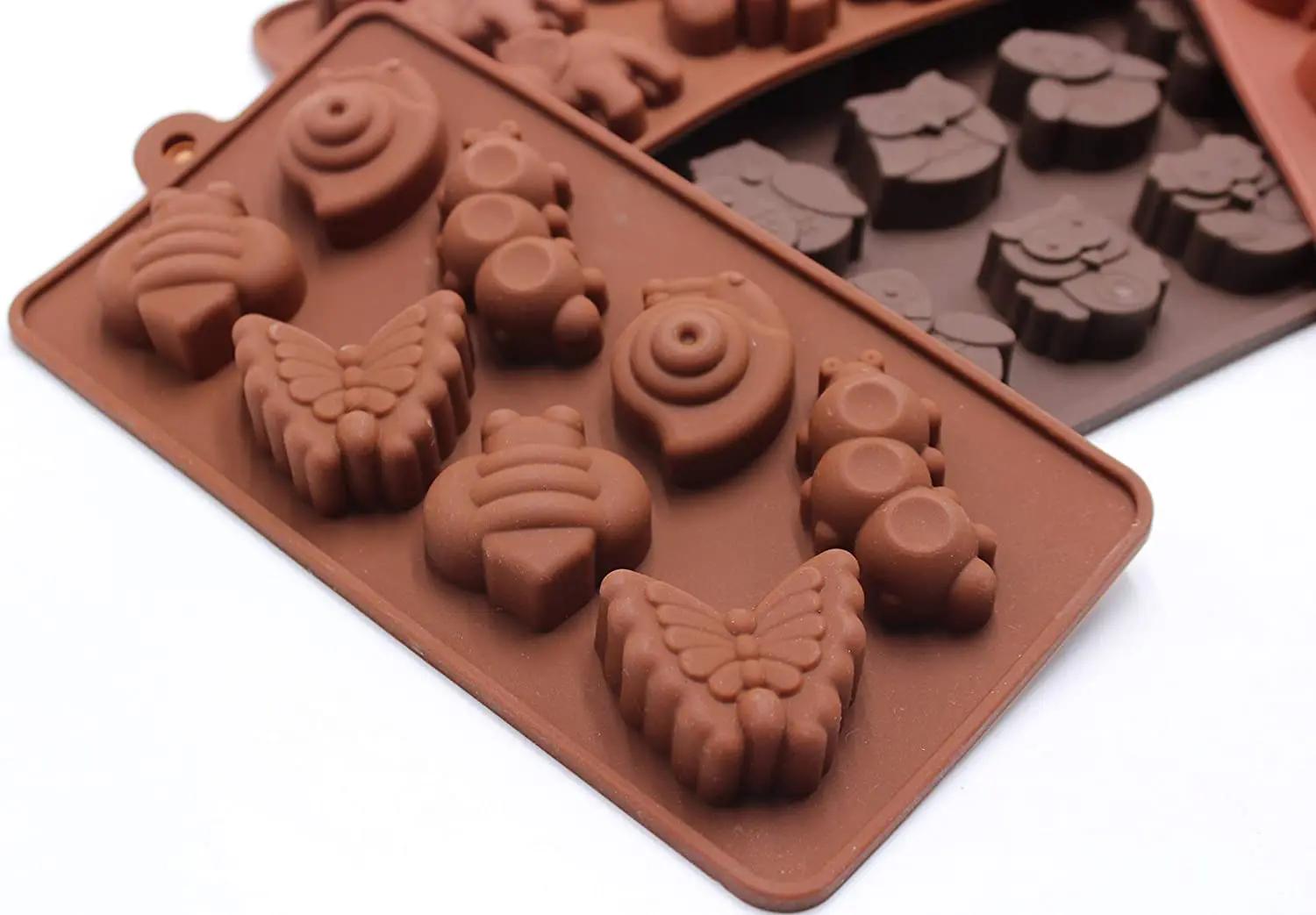 Moule à chocolat en Silicone, véhicules et formes d'animaux, pour la fabrication de chocolat, gaufre
