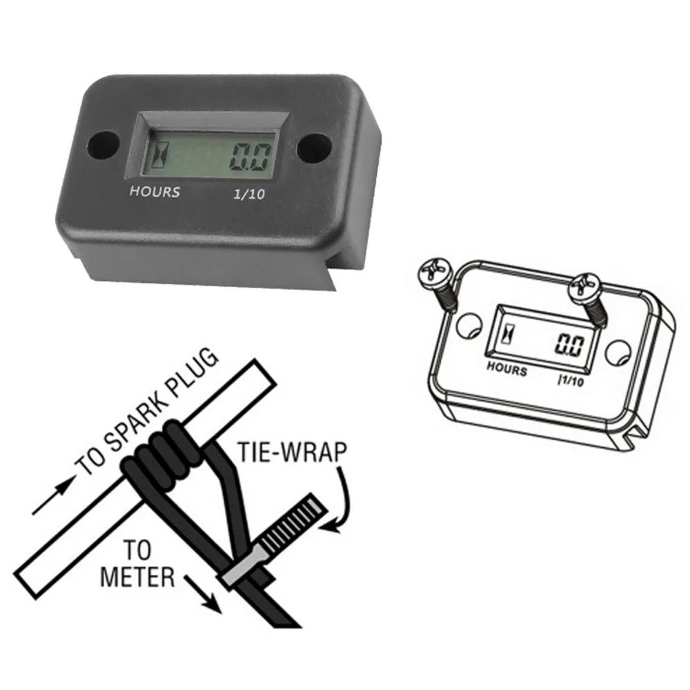 Compteur d'heures numérique LCD pour ATV, moto, horloges, motoneige, bateau, générateur, vélo, acces