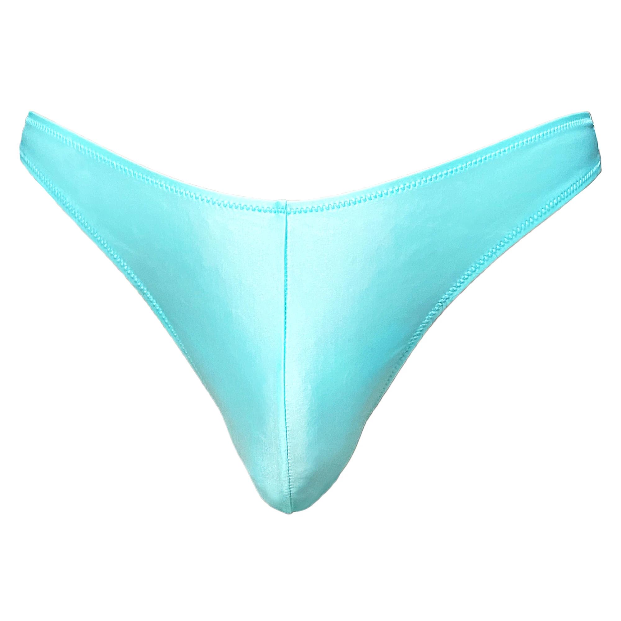 XClocKNYoung Strings pour hommes en satin brillant, taille basse, taille large, sous-vêtements brill