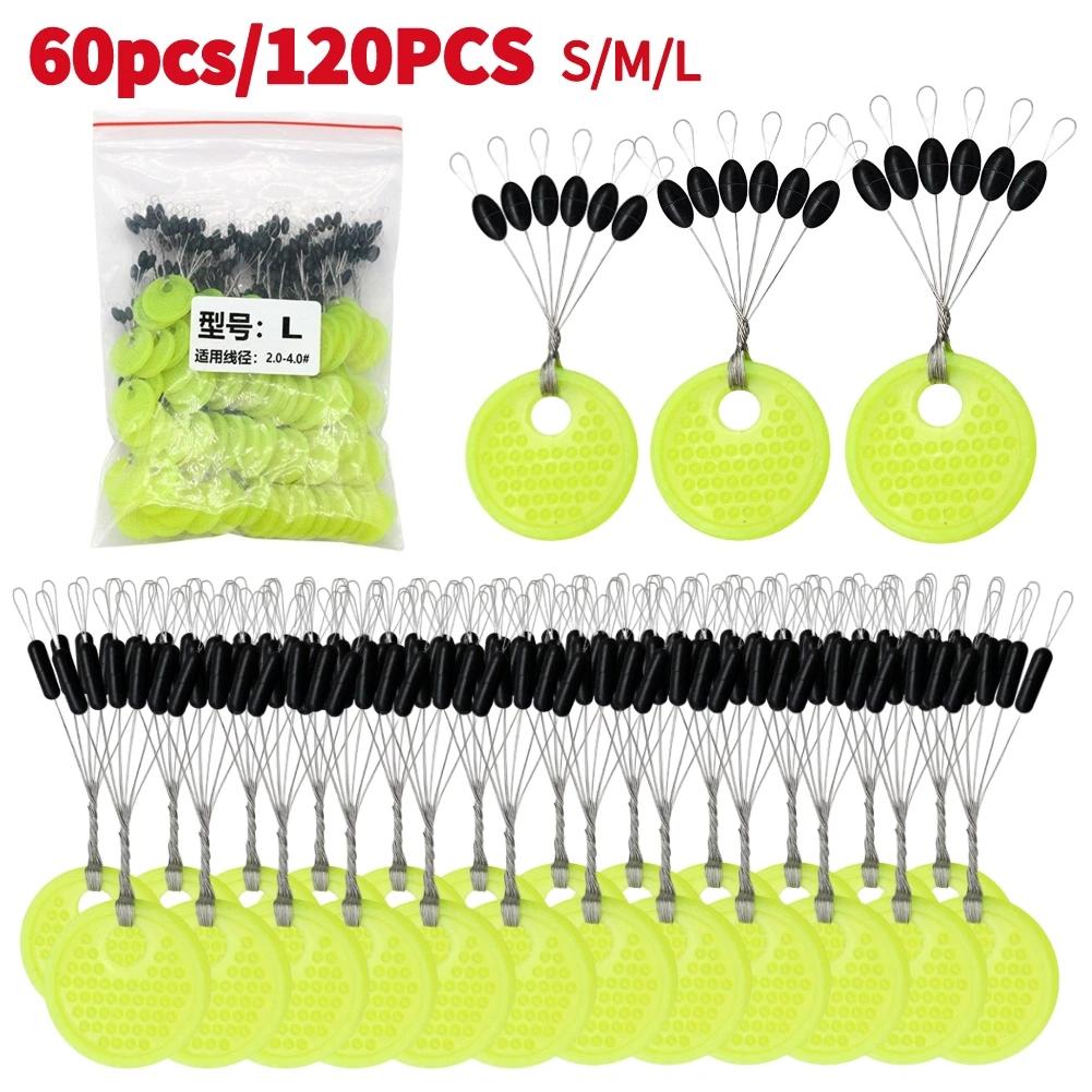 Ensemble de flotteurs de pêche en caoutchouc de silicone, bouchon nar, noir, haricot spatial, pêche