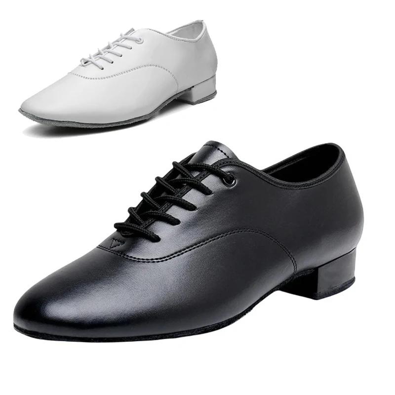 Chaussures de danse latine professionnelles homme - Tango salsa jazz talon 2.5 cm