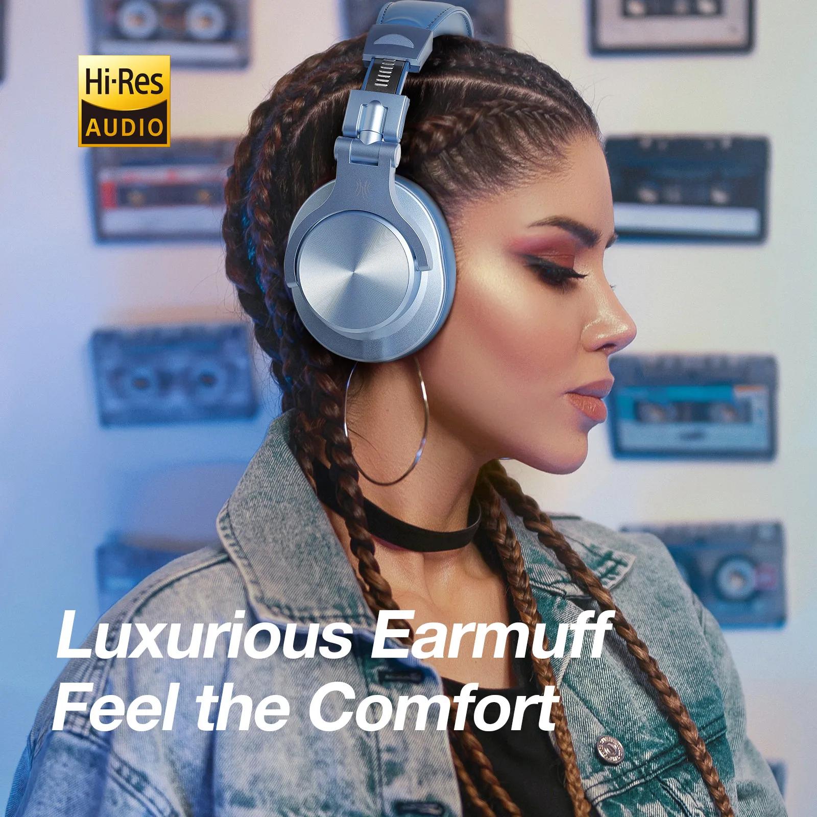 Oneodio A70 casque sans fil Bluetooth 5.2 72 heures sur l'oreille Audio haute résolution 3.5mm/6.35m