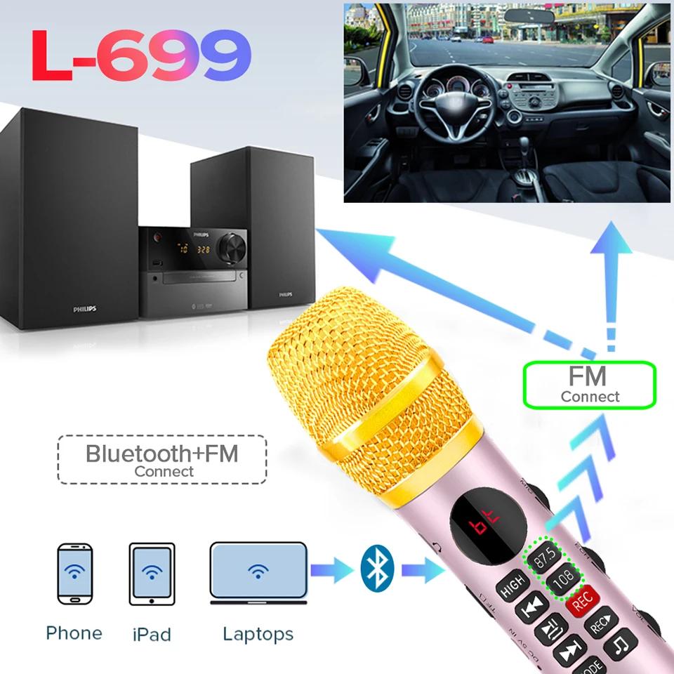 Lewinner – Microphone karaoké, haut-parleur sans fil, Bluetooth, 15-20W, avec emballage cadeau, pour