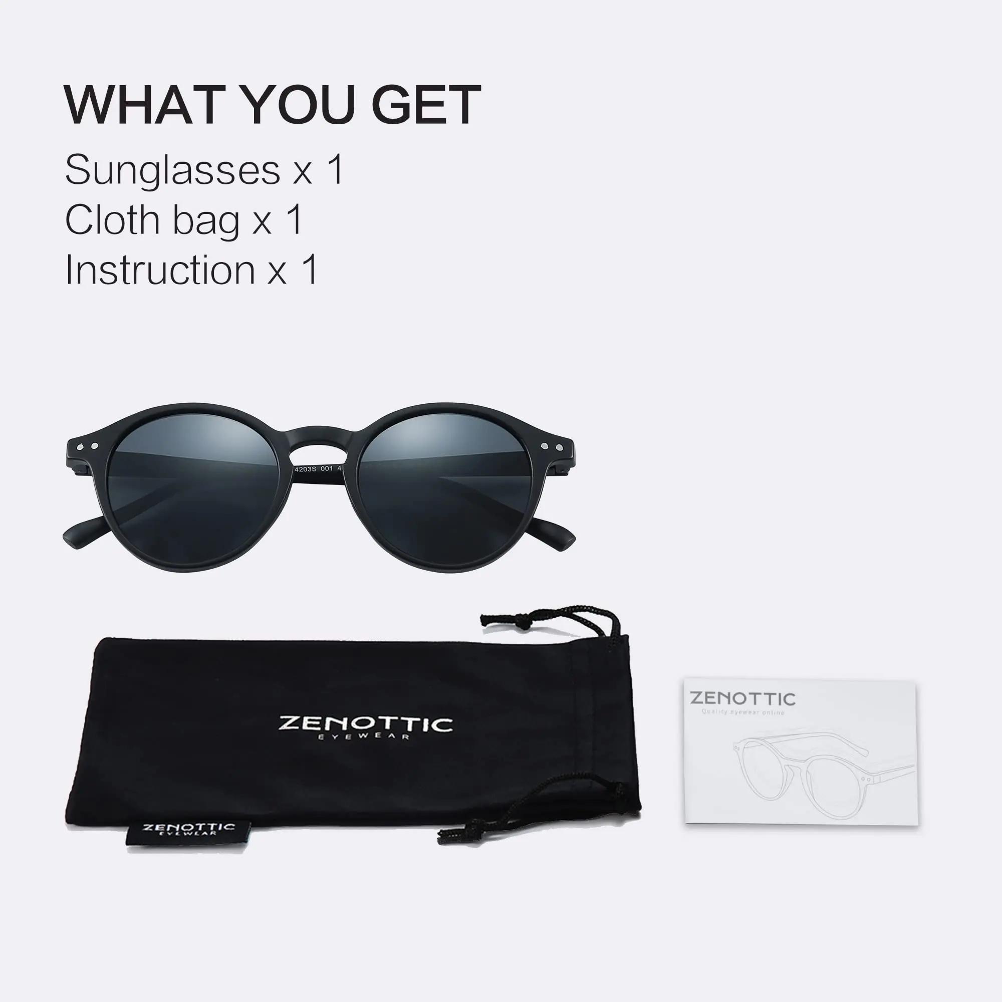 ZENOTTIC rétro lunettes de soleil polarisées 2023 2024 hommes femmes Vintage petit cadre rond lunett