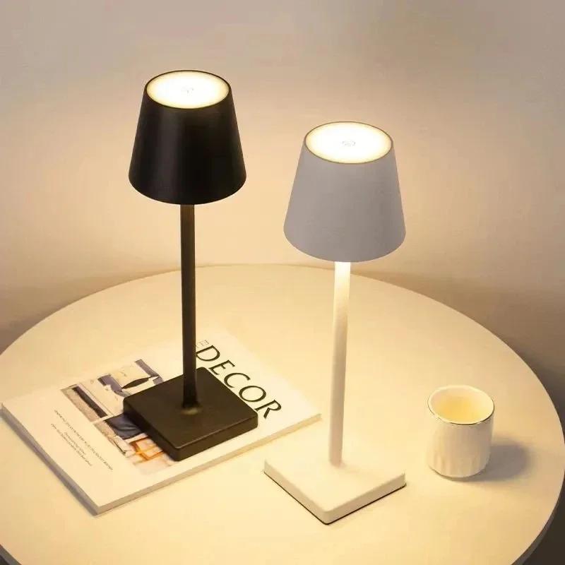 Lampe de bureau LED lampe de Table Rechargeable Usb Bar Restaurant Ambiance lampes tactiles sans fil
