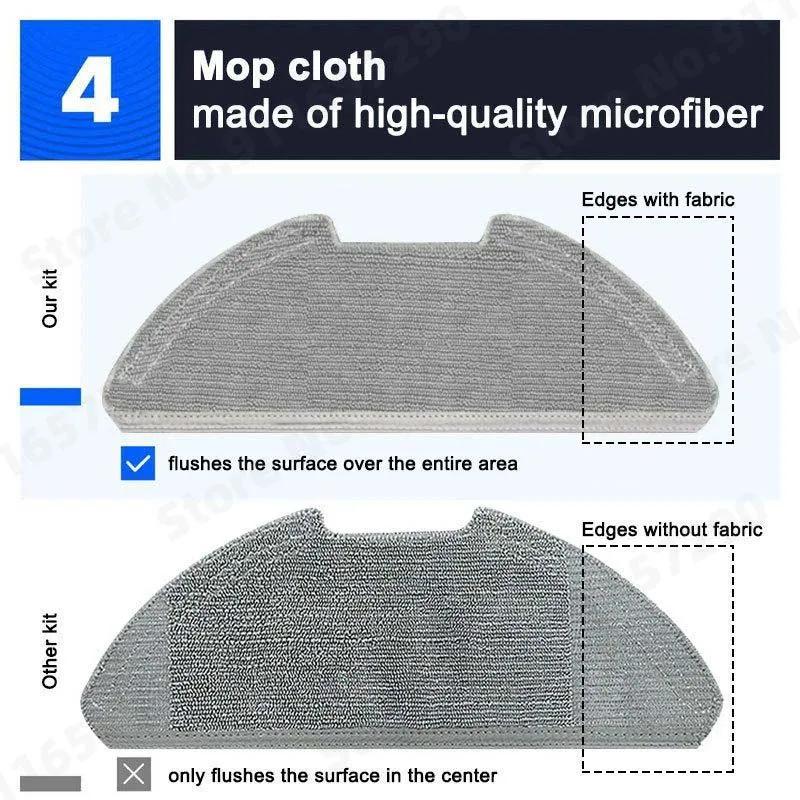 Accessoires pour aspirateur robot Xiaomi Mi 2 Pro/Lite, filtre Hepa, vadrouille, gril, brosse latéra