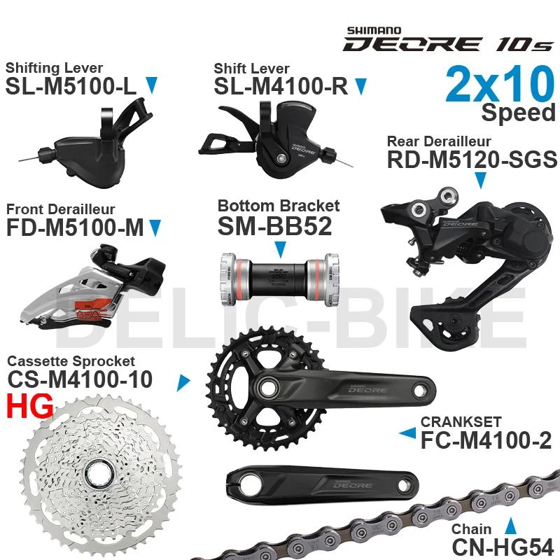 SHIMANO DEORE – ensemble de vitesses 2x10 rapports, dérailleur avant/arrière, pédalier, chaîne et su