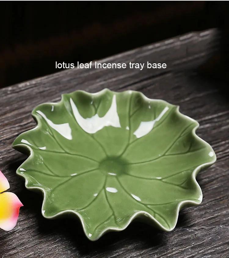 Plateau d'encens en céramique imitation fil floral fait à la main, diffuseur d'arôme, base typolePG,