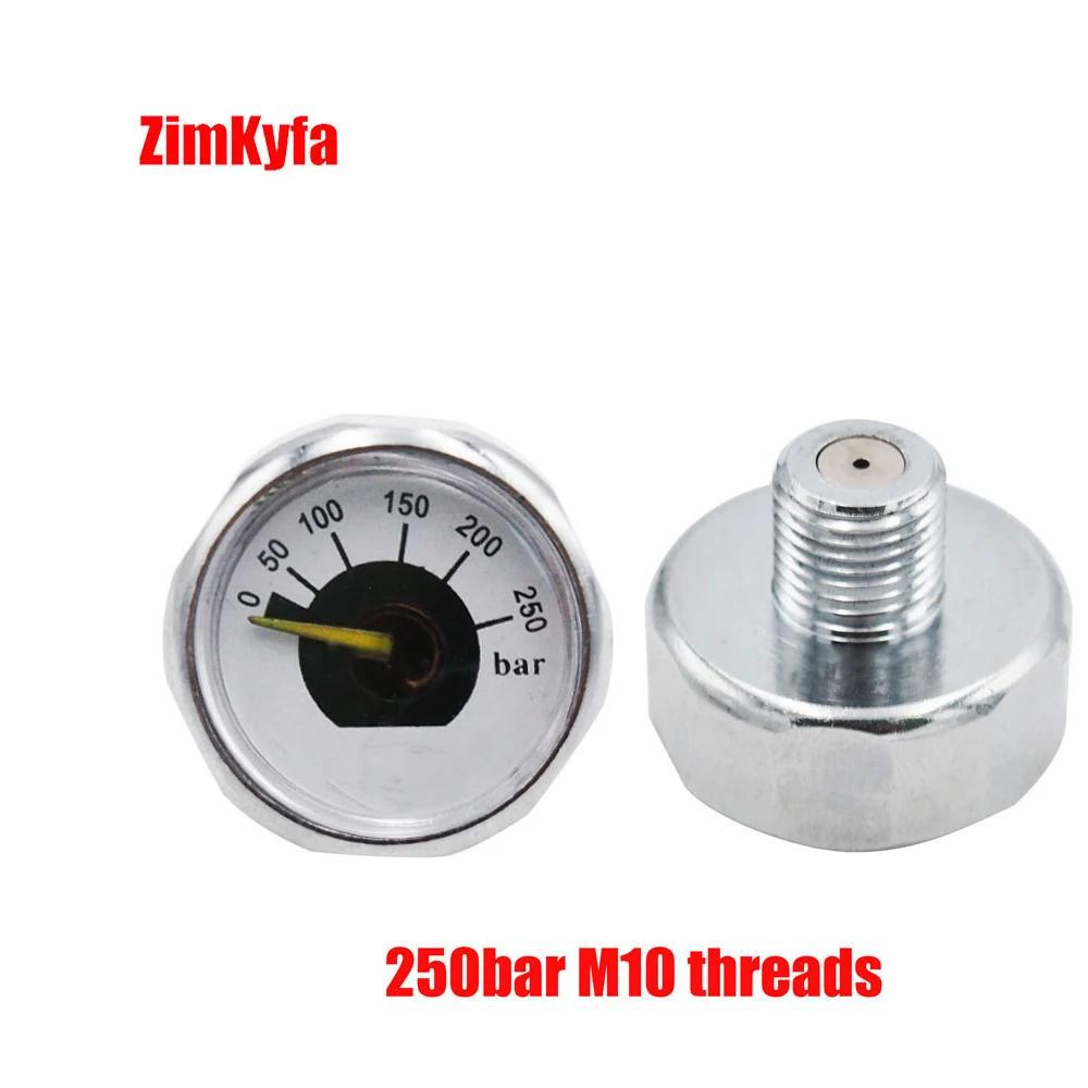 Manomètre de pression d'air comprimé HPA, mini manomètre, 1/8BSPP(G1/8), 1/8NPT, M10, M8, 300bar 350