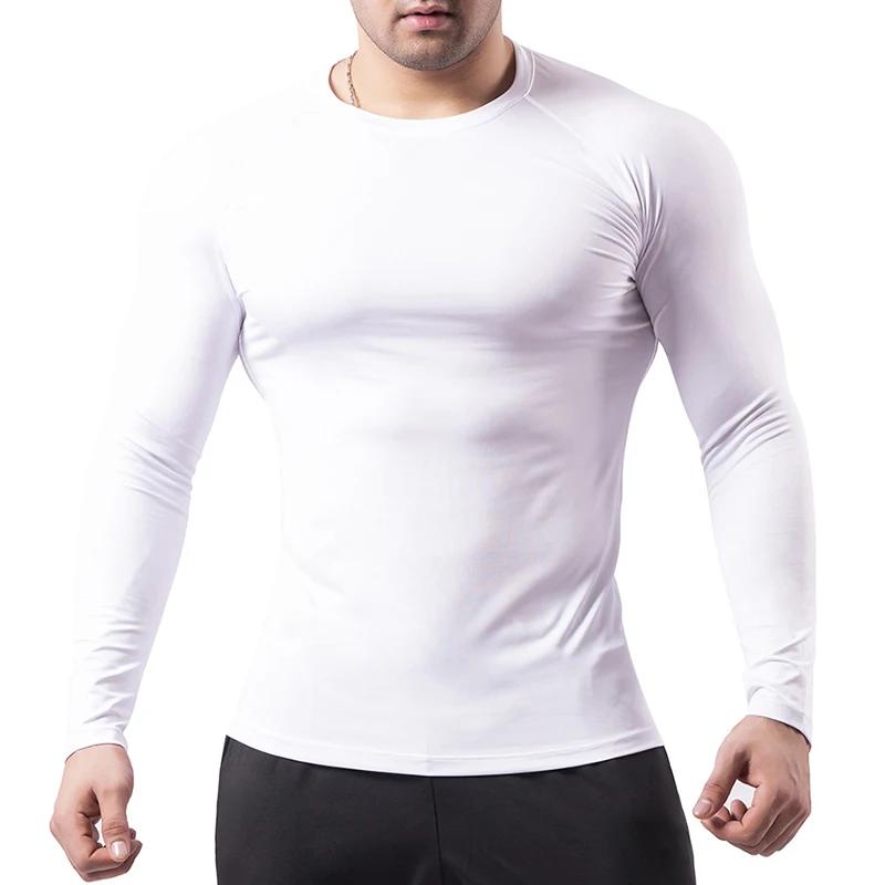 Chemise de Compression à manches longues pour hommes, imprimé épée, t-shirt athlétique à séchage rap
