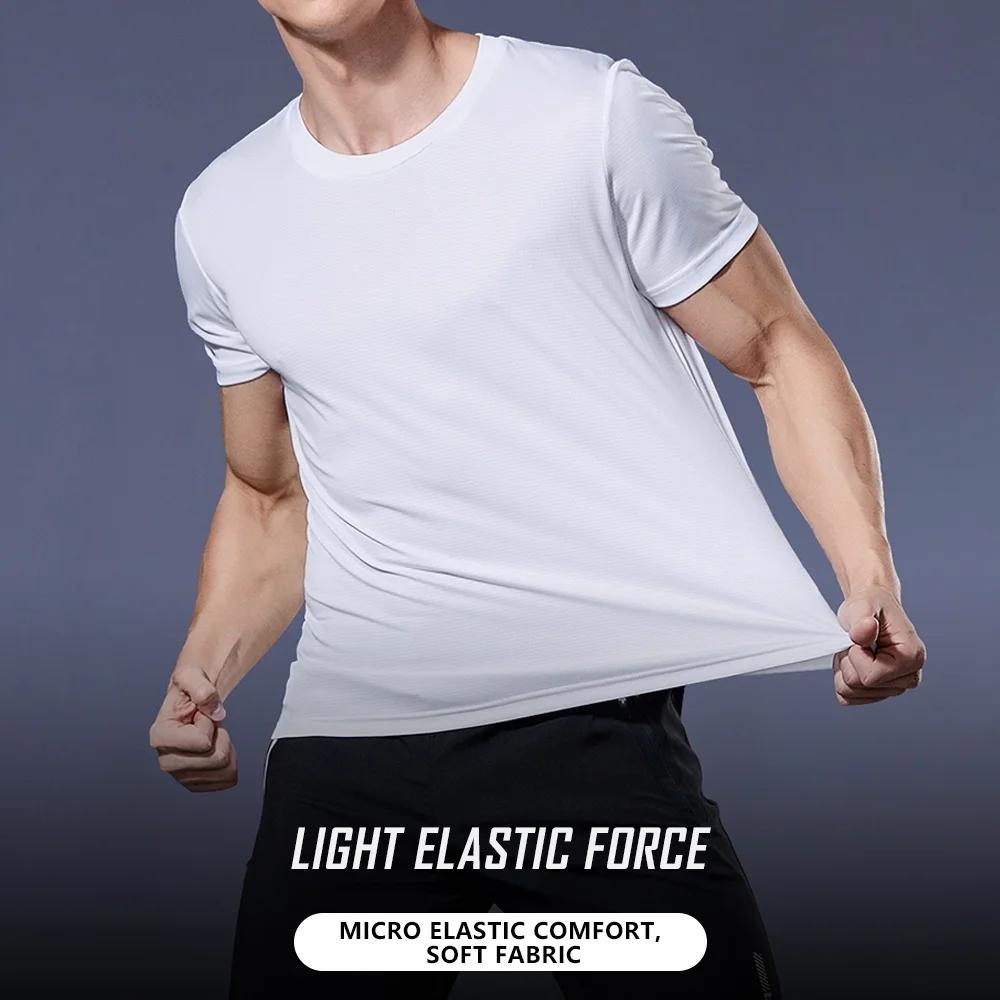 T-Shirt à manches courtes pour hommes, sans LOGO, séchage rapide, course à pied, évacuation de l'hum