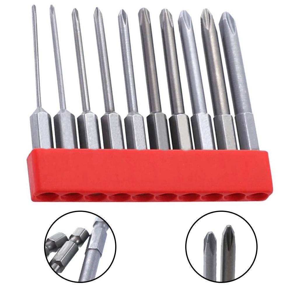 10 pièces 65mm magnétique 1/4 pouces Hex électrique tournevis cruciforme embouts PH00 PH0 PH1 PH2 ti