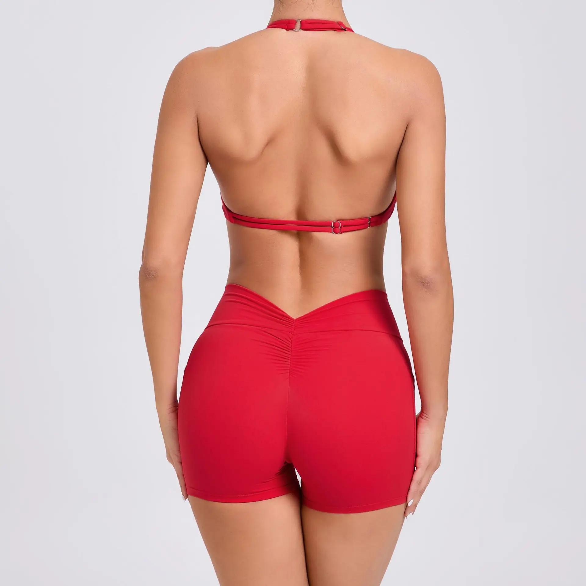 Combinaison sport sexy femme laine gymnastique yoga survêtement course séchage rapide