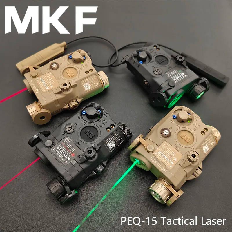 Airsoft PEQ-15 PEQ15 tactique rouge laser vert Laser IR lumière de remplissage LED stroboscopique ar