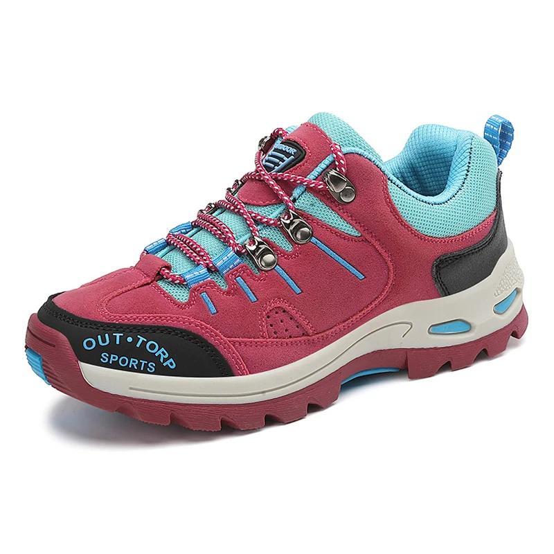 Chaussures de randonnée professionnelles en daim et cuir pour femmes, baskets de Trekking en plein a