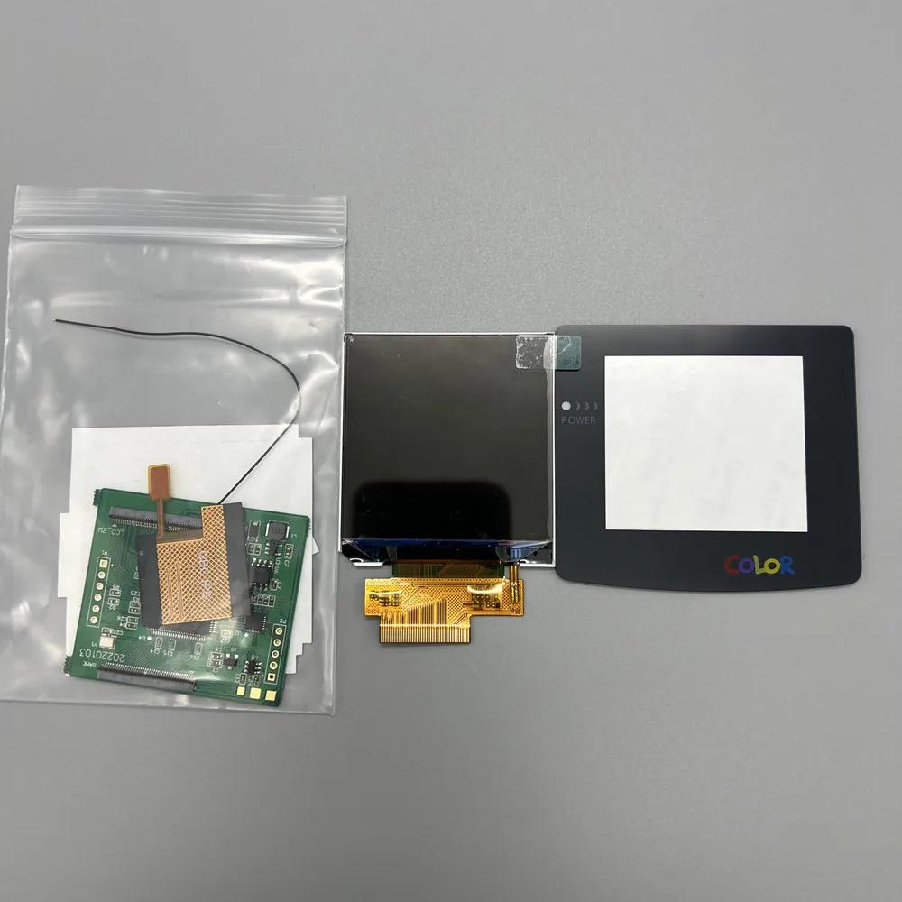 Taille originale nouvel écran LCD haute luminosité 2.45 "pour Nintendo Gameboy couleur GBC LCD. Pas