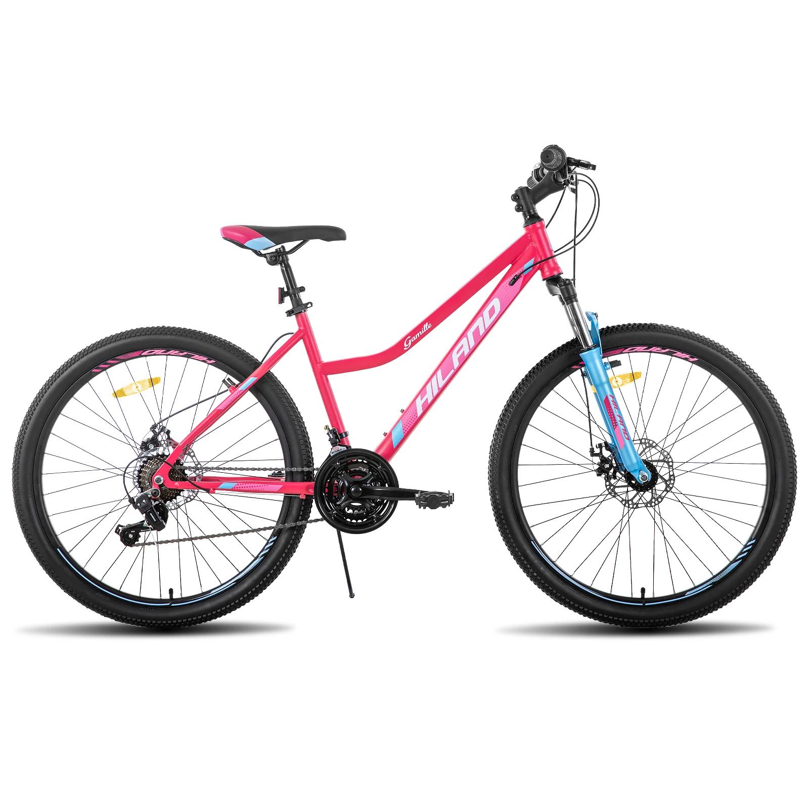 Hiland-VTT 26 pouces pour femmes et hommes, vélo avec cadre traversant, Shimano 21 vitesses, VTT à f