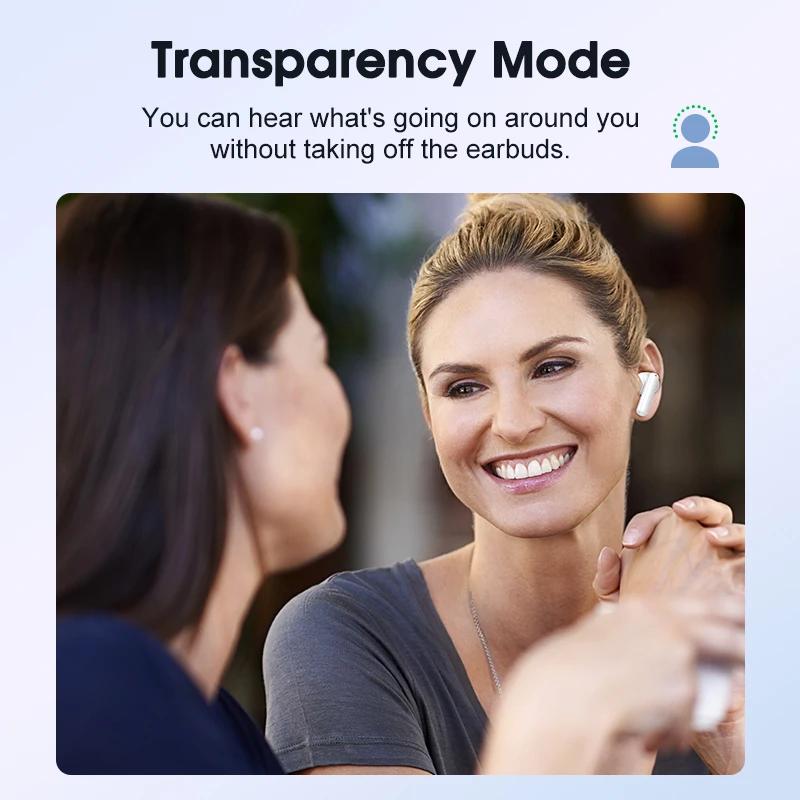 QCY-Écouteurs sans fil T13 ANC, Bluetooth 5.3, TWS ANC, suppression du bruit, sauna, téléphone, 4 mi