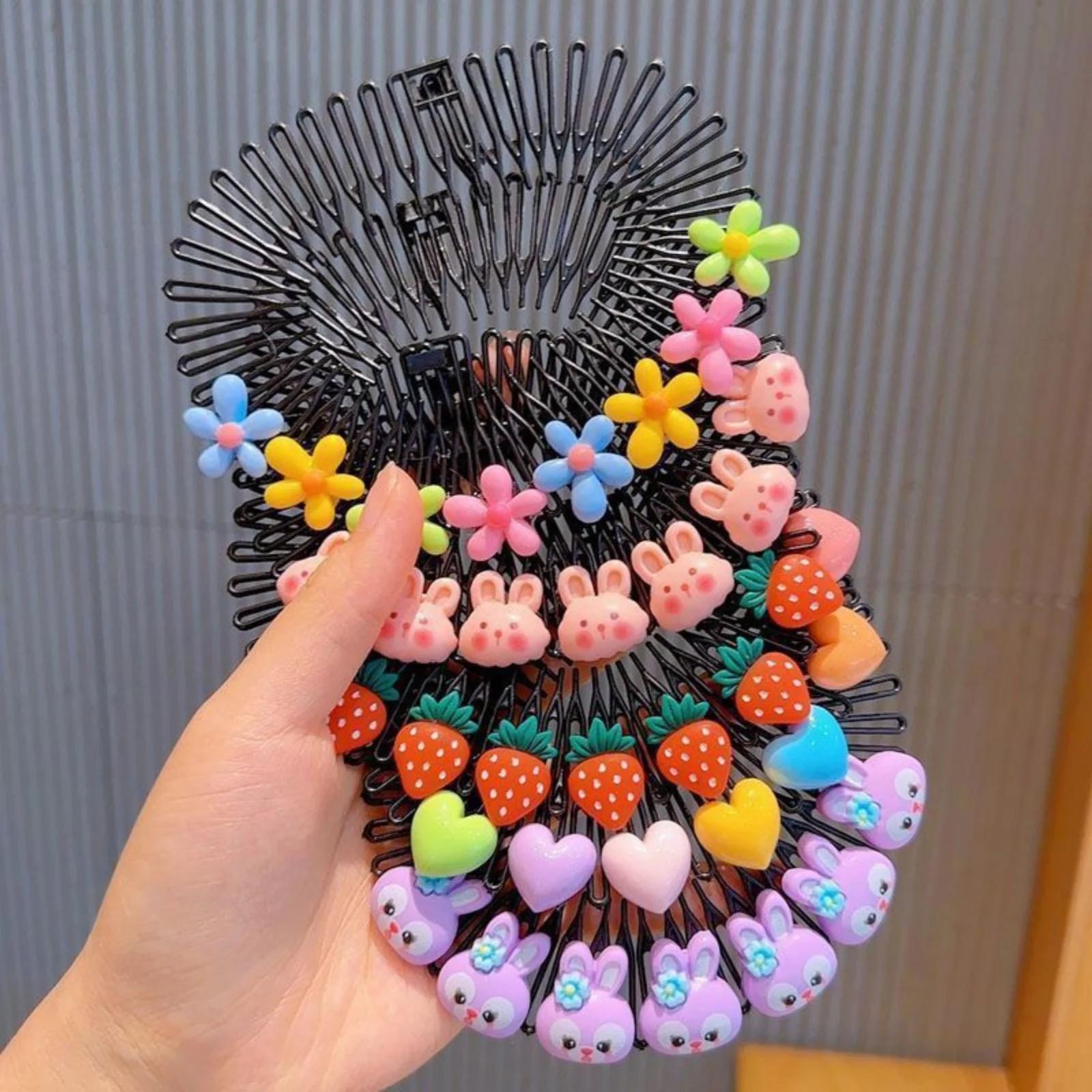 3 pièces d'accessoires pour cheveux pour filles, style Y2K, avec peignes étoiles colorés, bandeaux,