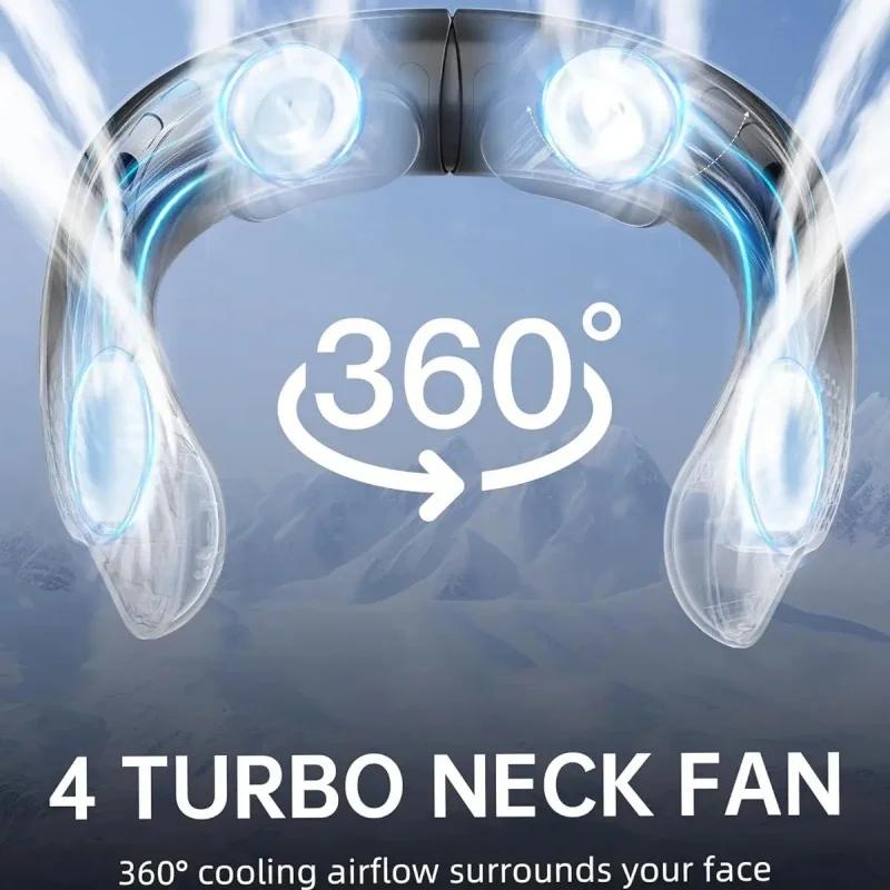 Ventilateur de Cou USB à Noyau Facades, Turbine au Design Sans Vanité, Facile à Contrôler et à Trans