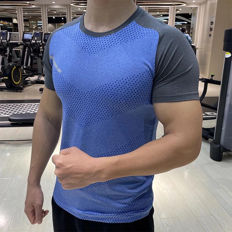 Chemise de course à manches courtes pour hommes, haut de sport en plein air, Jogging, entraînement d