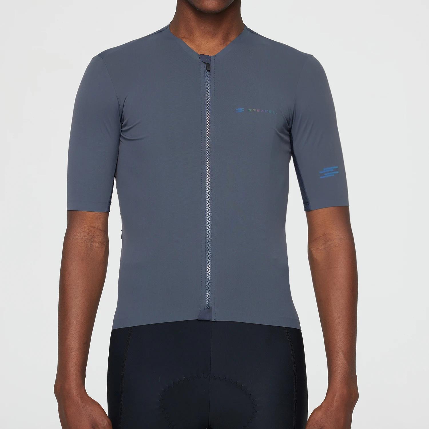 SPEXCEL – maillot de cyclisme à manches courtes, en tissu technique Coldback UPF 50 + Pro Aero Fit,