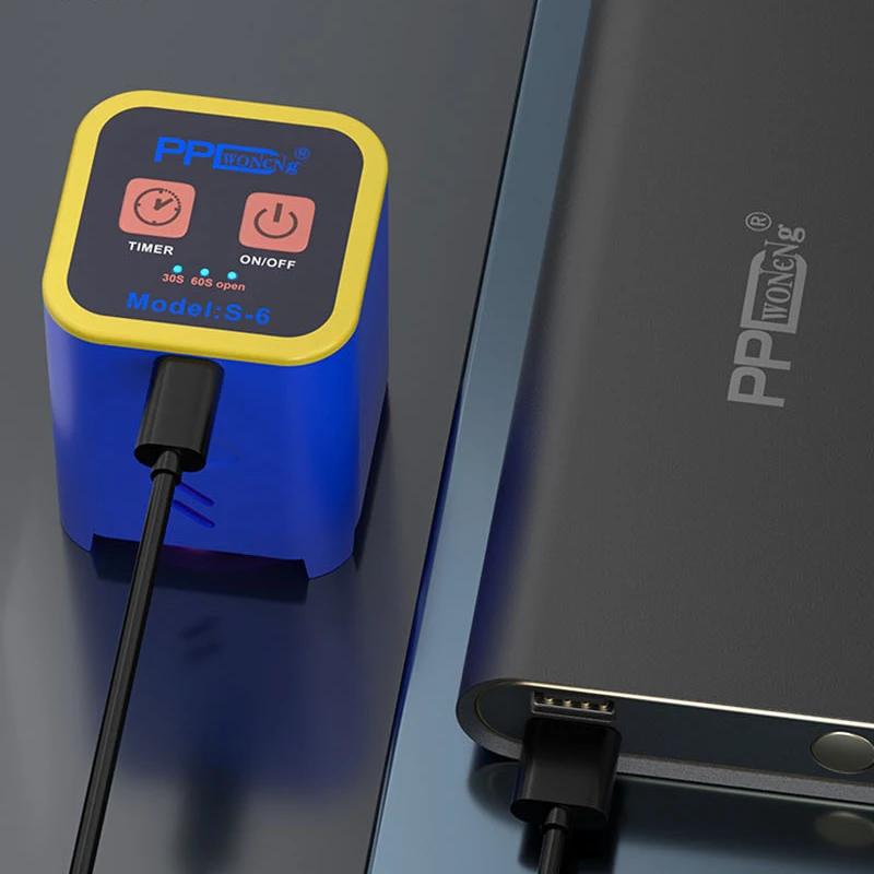 Lampe à polymérisation UV intelligente PPD, huile verte, lumière à polymérisation rapide pour téléph