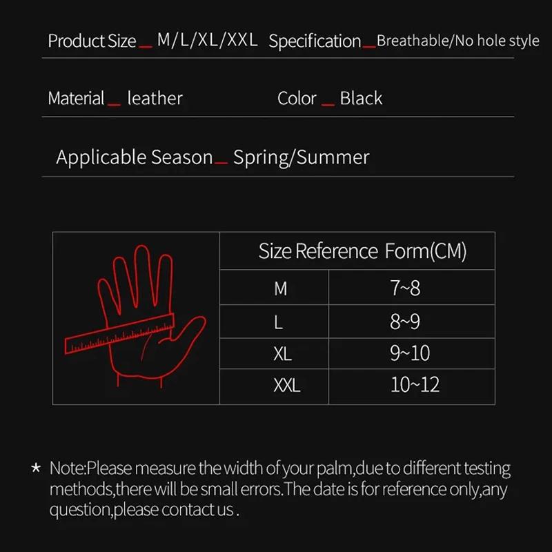 Gants de Moto d'été sans doigts, accessoires en cuir de chèvre, demi-doigt, Motocross Gant Moto Guan
