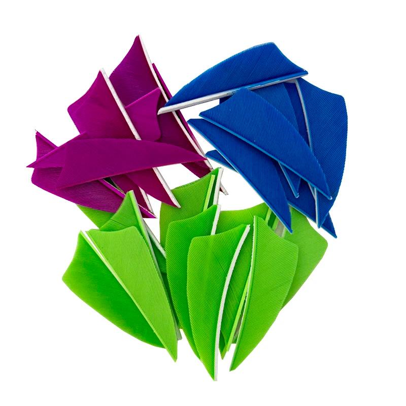 50 pièces de plumes de dinde IBOUNFOX de 2 pouces pour l'ajustement des flèches de tir à l'arc, aile