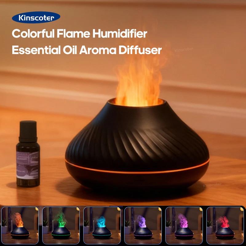 KINSCOTER diffuseur d'arôme volcanique lampe à huile essentielle 130ml USB humidificateur d'air Port