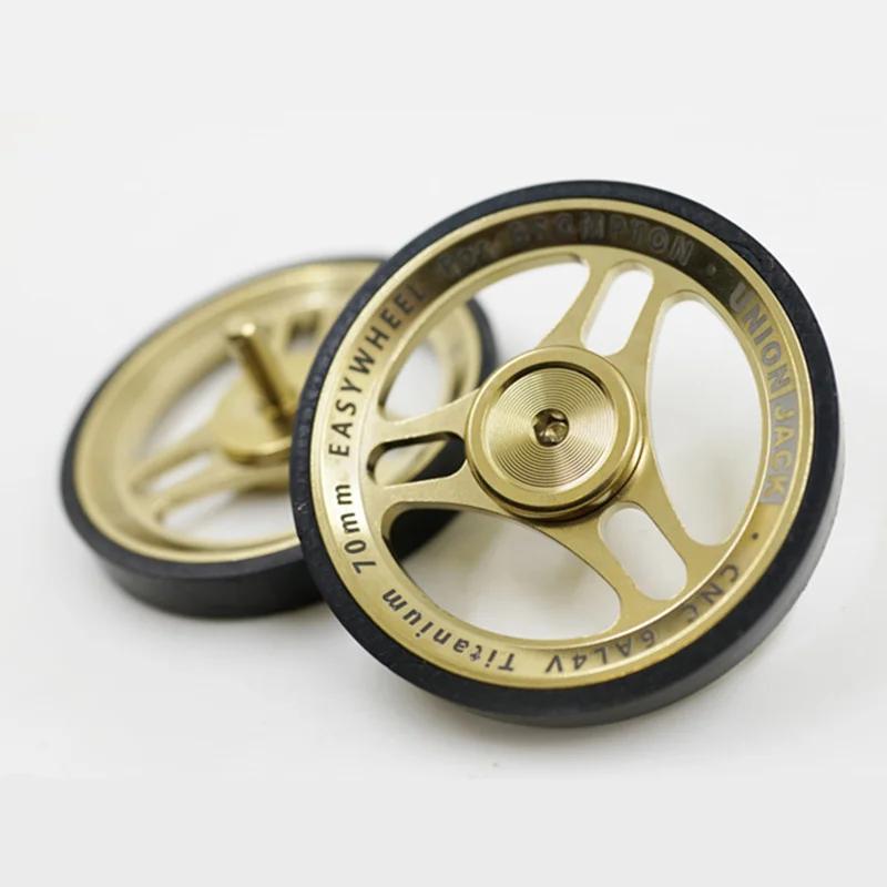 1 paire de roue facile en titane 70mm roue de poussée anodisée ultralégère pour roue en titane bromp
