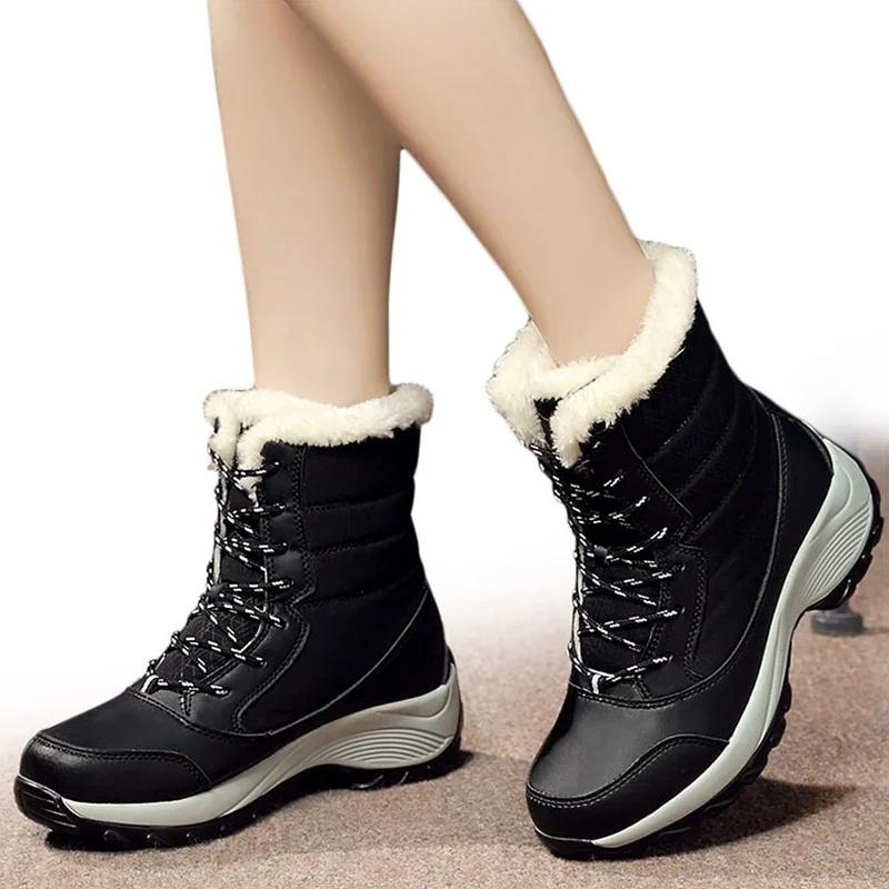 Femmes bottes bottines légères plate-forme chaussures pour femmes talons hiver Botas Mujer garder au