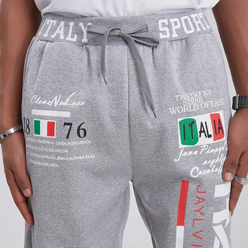 Pantalon Capri pour hommes, short de sport, short de survêtement avec cordon de serrage imprimé lett