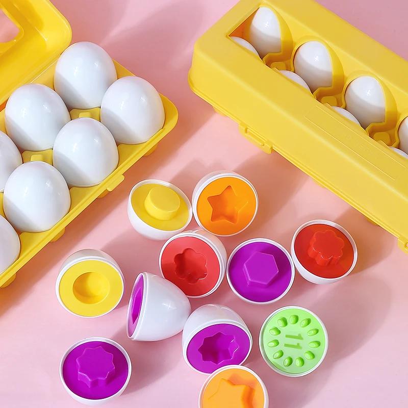 Oeufs vis 3D Puzzle Montessori apprentissage éducation mathématiques jouets enfants forme Match jeu