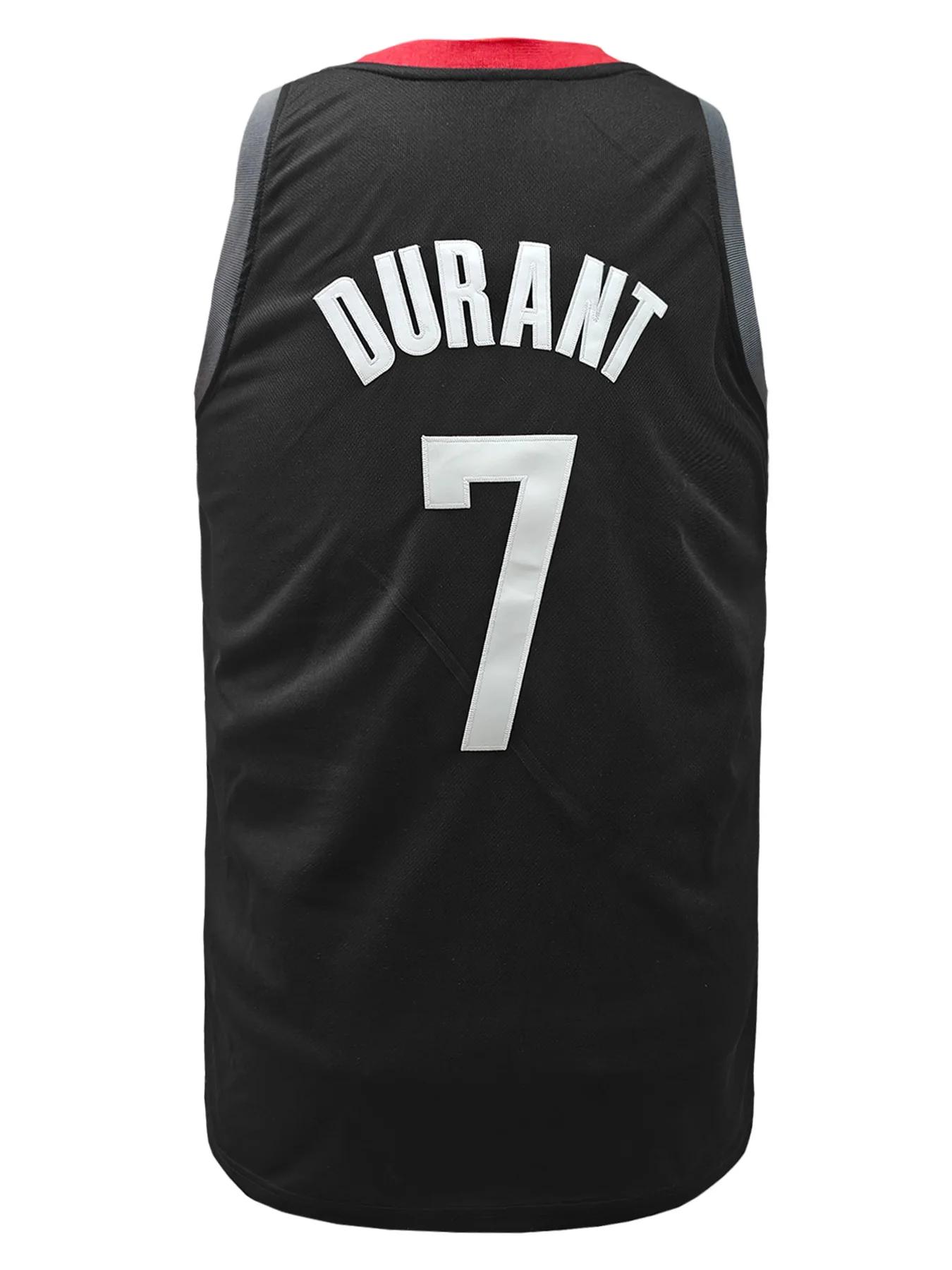 Hommes # 7 maillot de sport de basket-ball rétro noir, sweat-shirt brodé sans manches respirant, uni