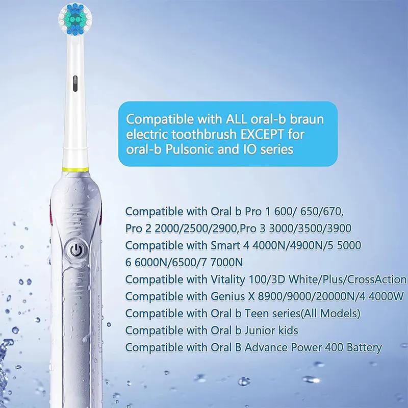 Tête de brosse à dents Compatible avec la brosse à dents électrique Oral b Braun, têtes de brosse de