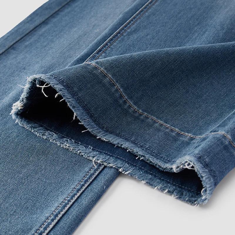 Jean pour femme Semir, coupe large, ourlet brut, longueur cheville, style urbain décontracté, doux e