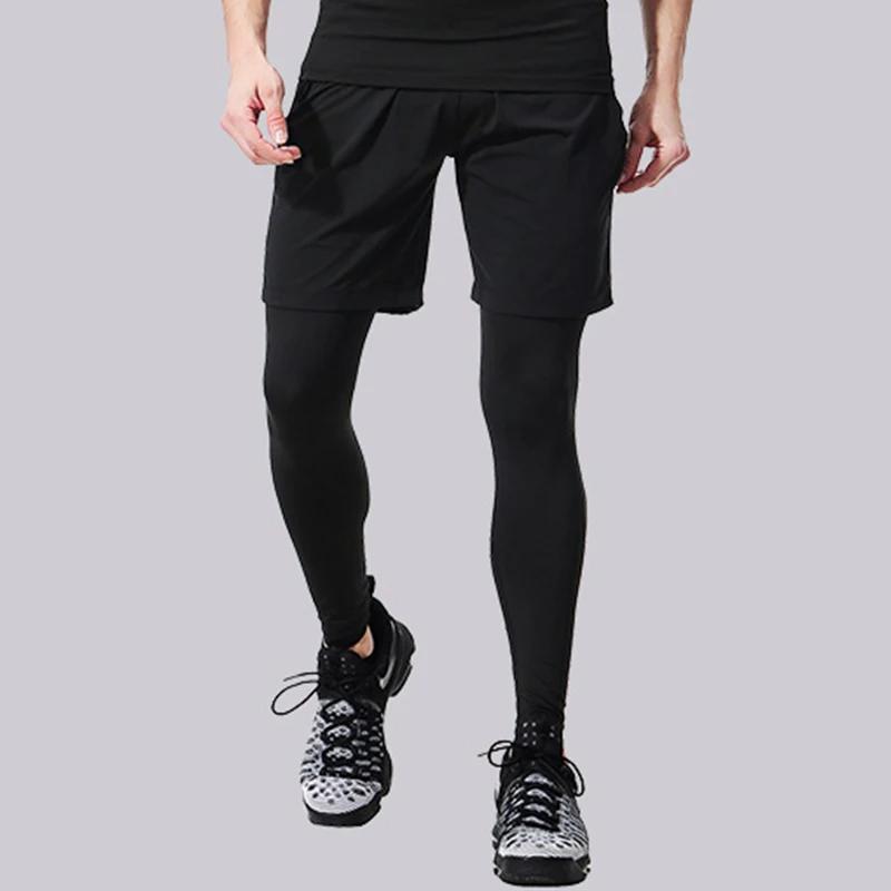 Pantalon de sport de compression à séchage rapide pour hommes, collants de fitness, leggings de cour