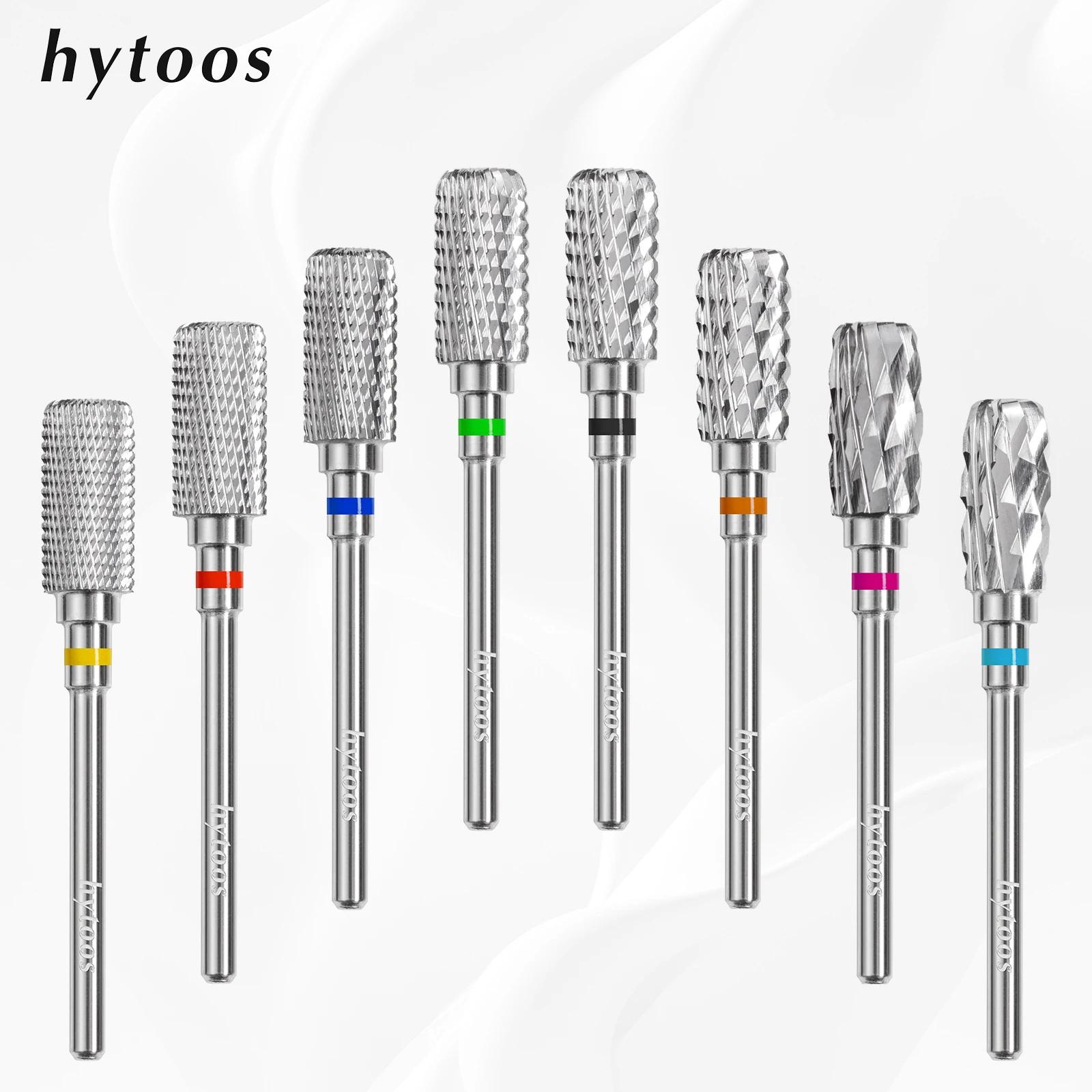 HYTOOS 13mm baril carbure forets à ongles anti-poussière foret à ongles 3/32 main droite manucure él