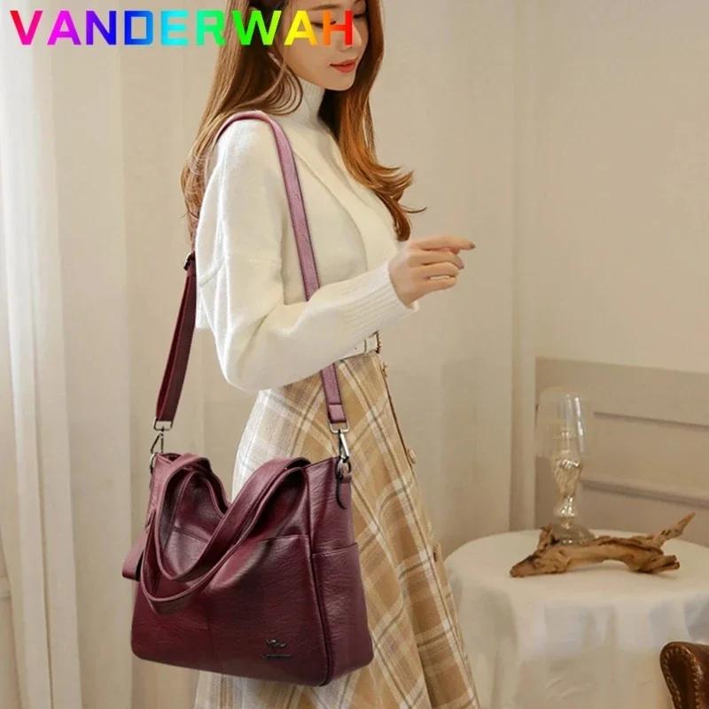 Sacs à main de marque en cuir souple véritable pour femmes, sacoche à poignée supérieure, fourre-tou